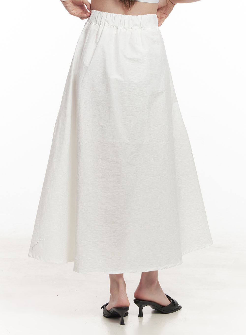 Flare Cotton Maxi Skirt IY513