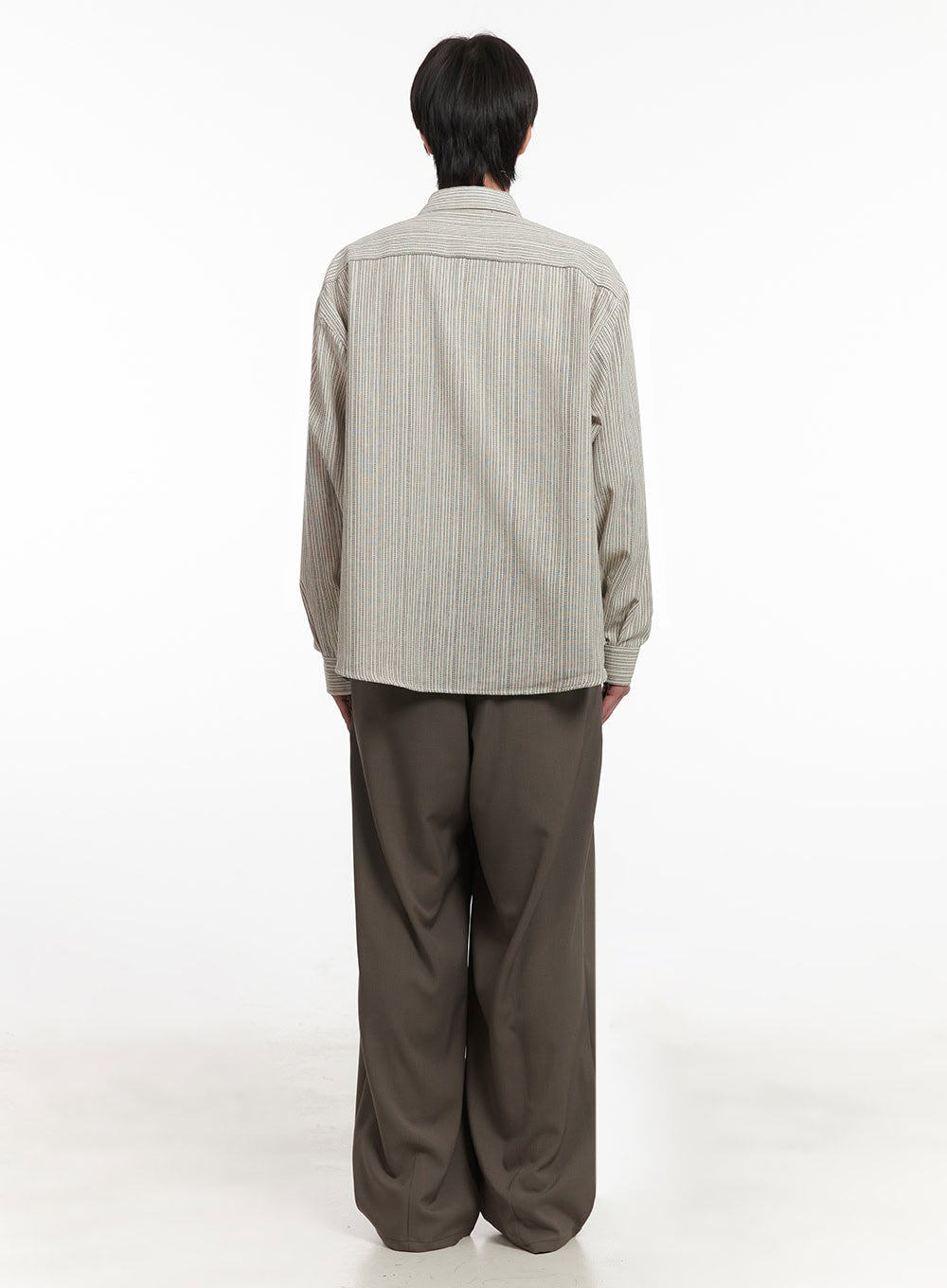 Men's Pintuck Wide-Leg Slacks IA510