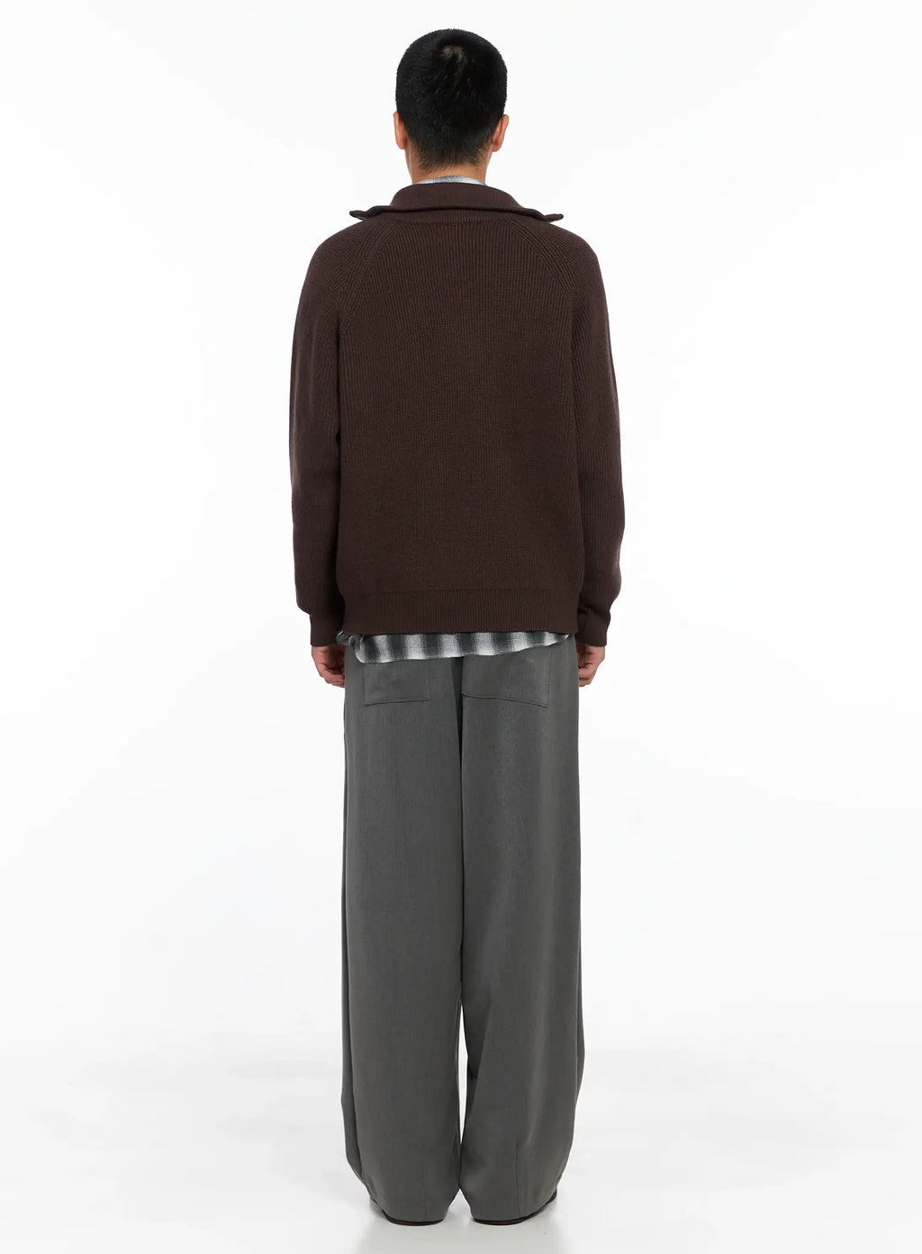 Men's Pintuck Wide-Leg Trousers IS502