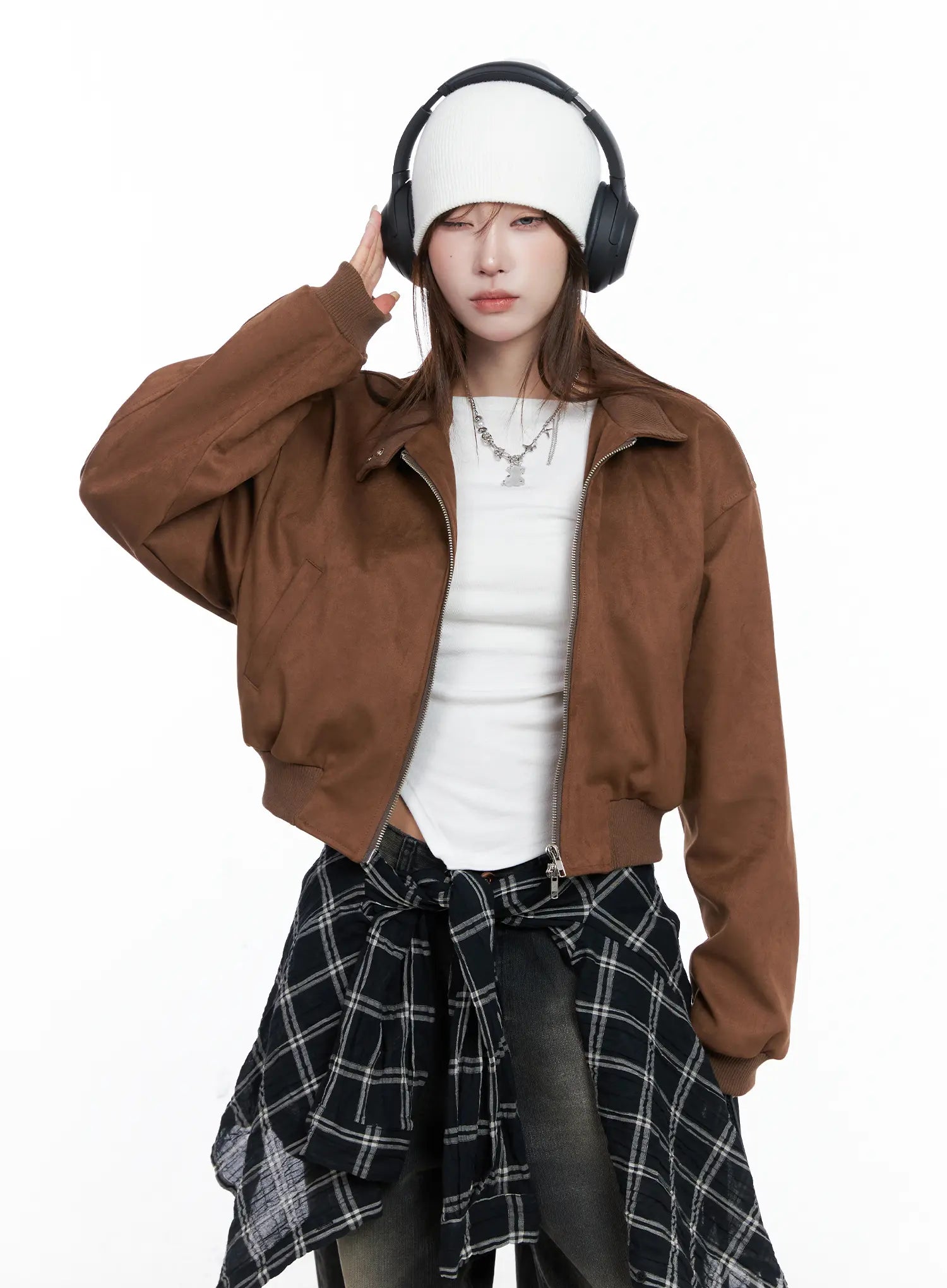 Vicky Suede Two-Way Jumper Jacket CG529