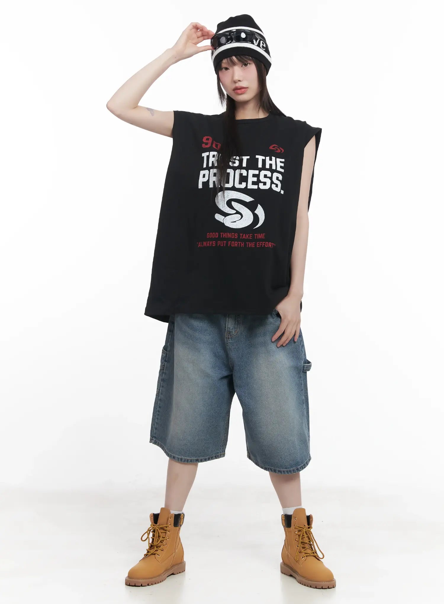 Graphic Oversized Tank Top CU518