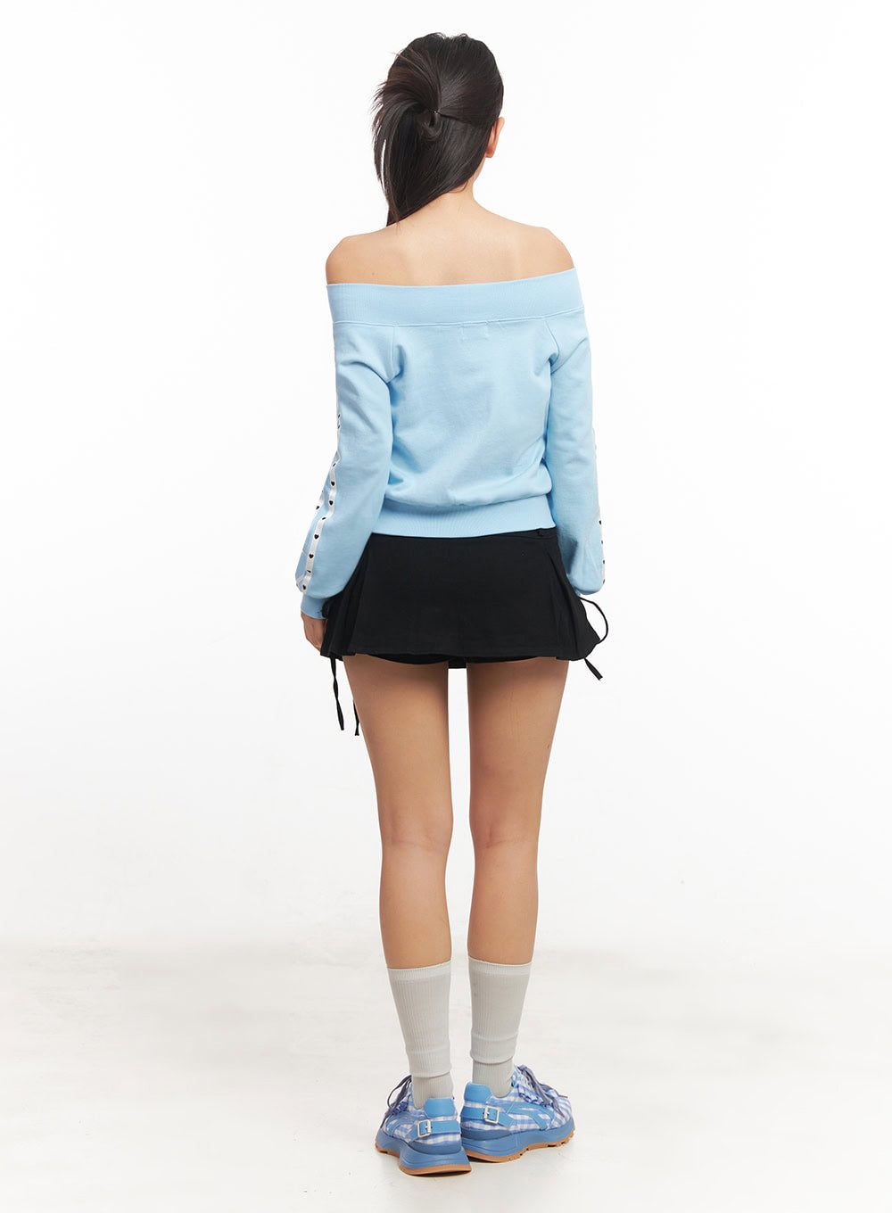 Heart Off-Shoulder Zip-Up Jacket IA524