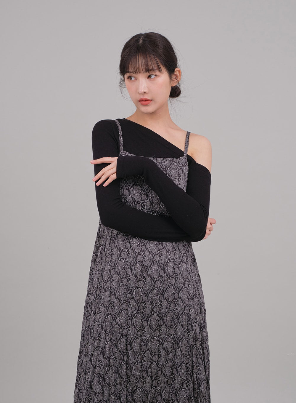 One Shoulder Crop Top C2701