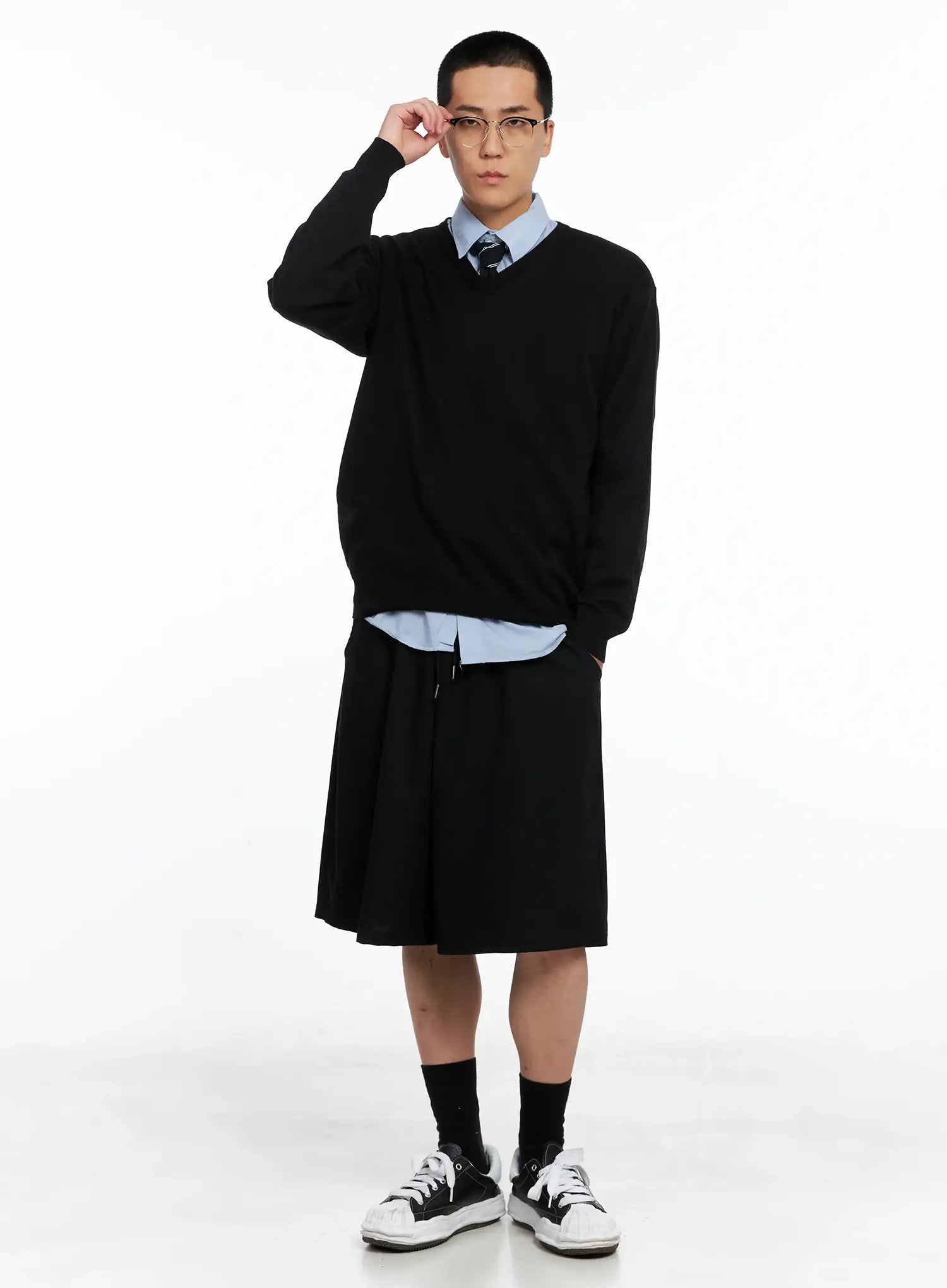 Men's V-neck Knit Pullover IG529