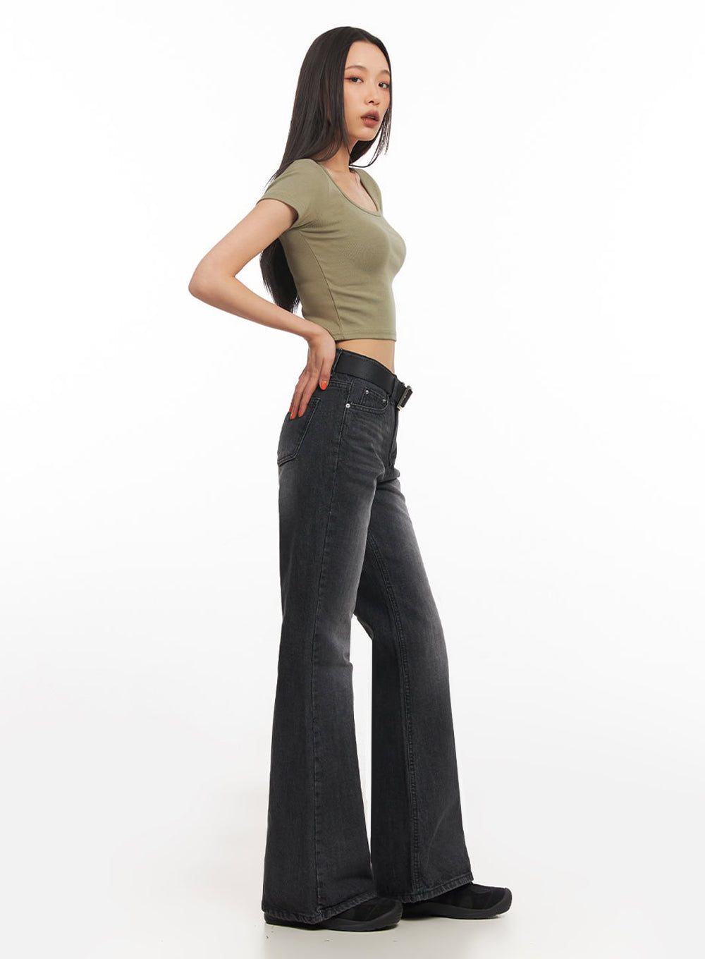 Square Neck Crop Tee IA504