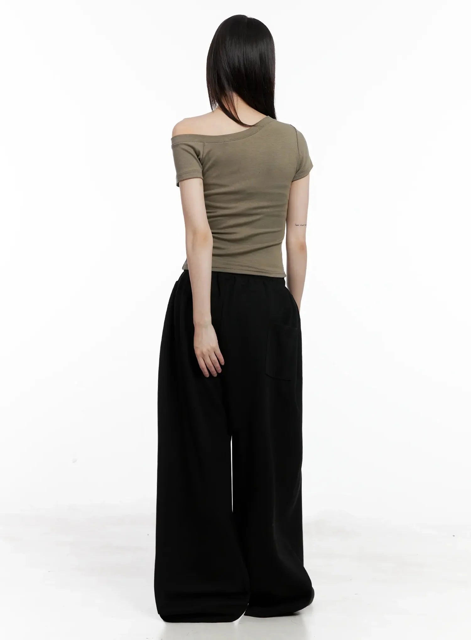 Wide-Leg Drawstring Sweatpants IL528