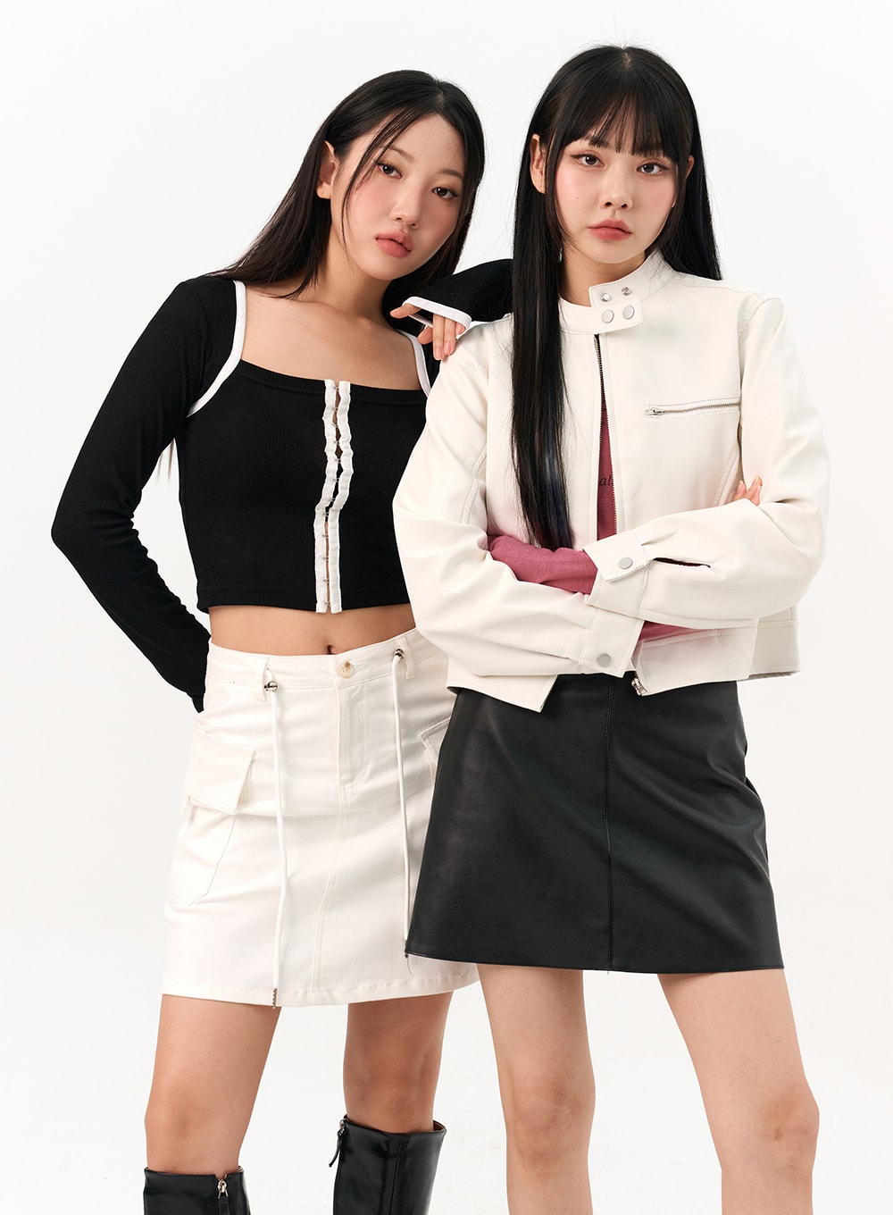 Contrasting Trim Crop Bolero Top IO317