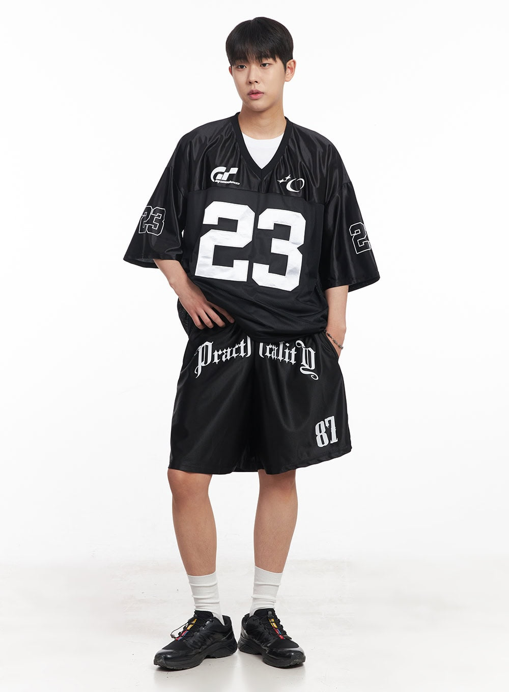 Men's Mesh V-Neck Jersey T-Shirt IA525