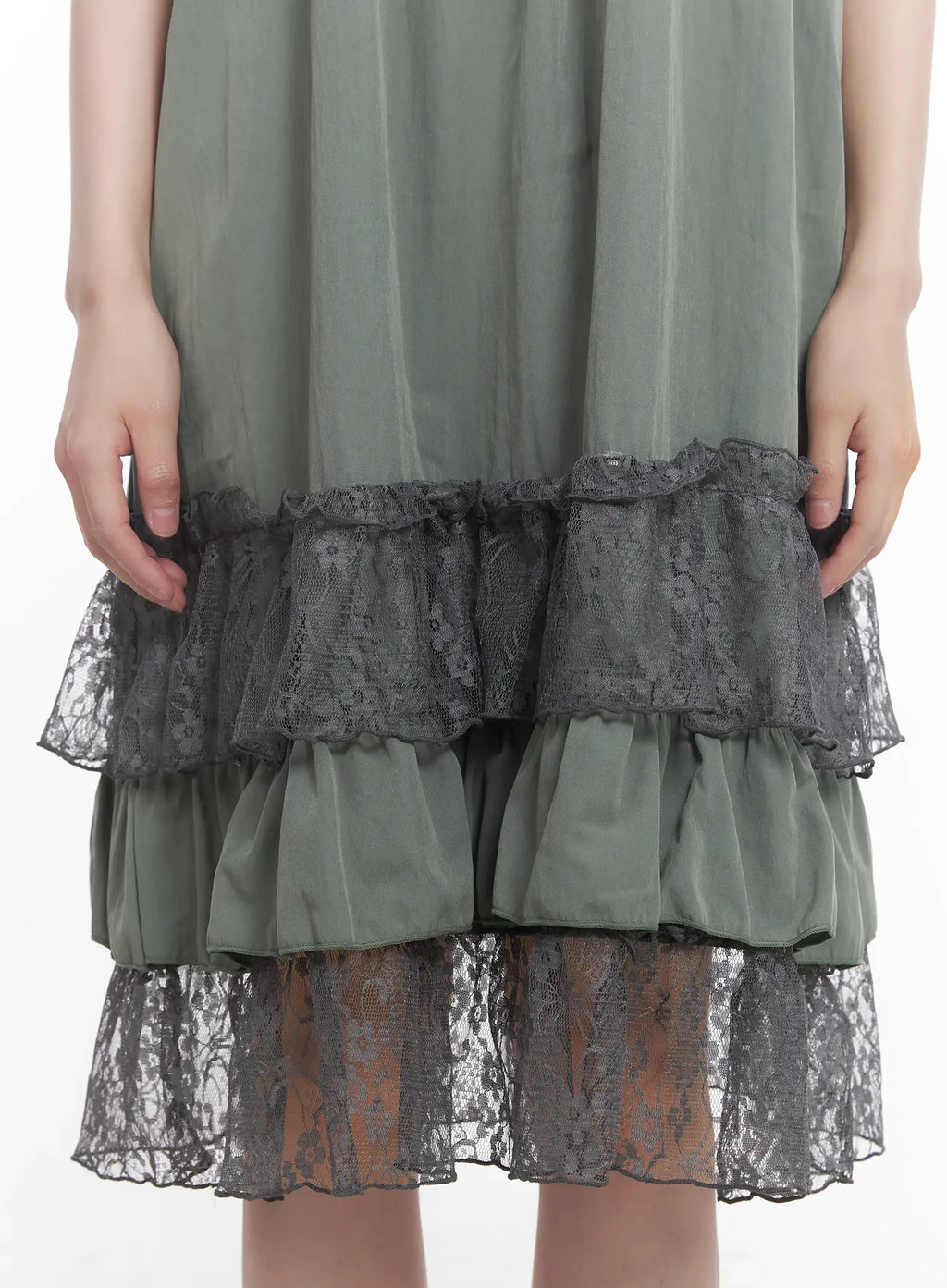 Lace-Trim Cami Maxi Dress CU518