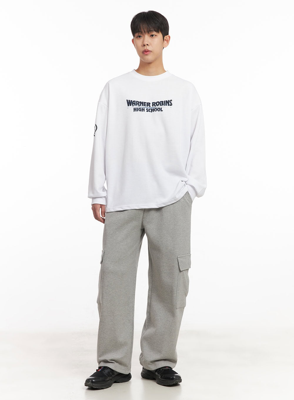 Men's Graphic Oversized Long Sleeve Tee IM517