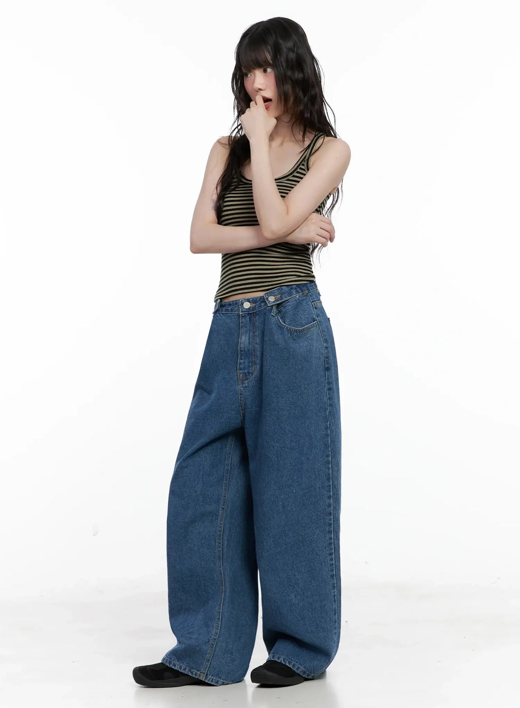 Striped U-Neck Tank Top IL528