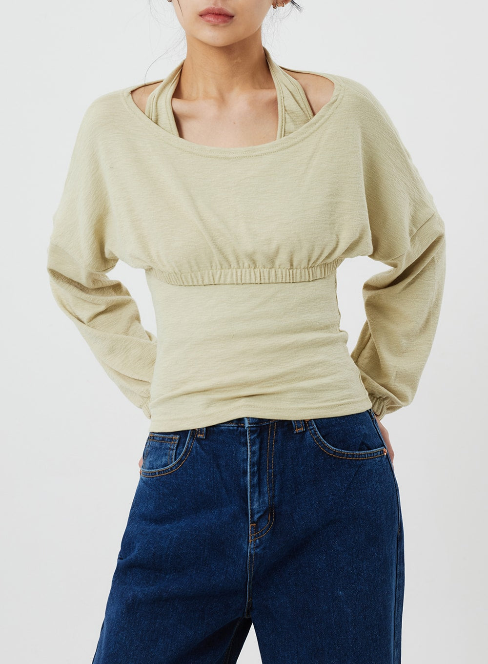 Wide Leg Dark Wash Jeans CF323