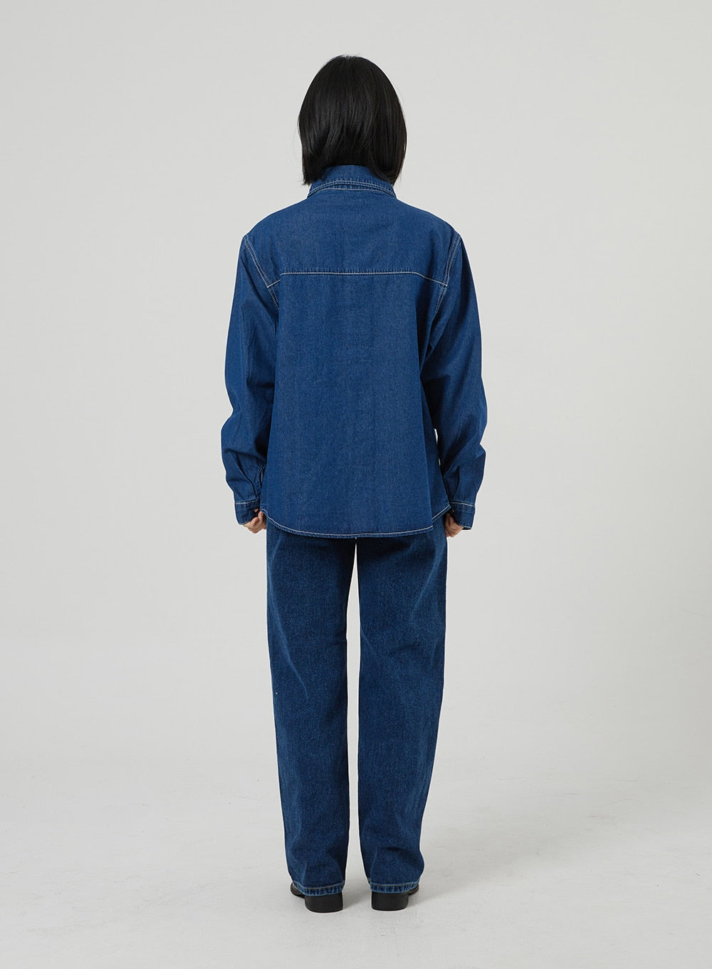 Stitch Detail Denim Shirt OF310