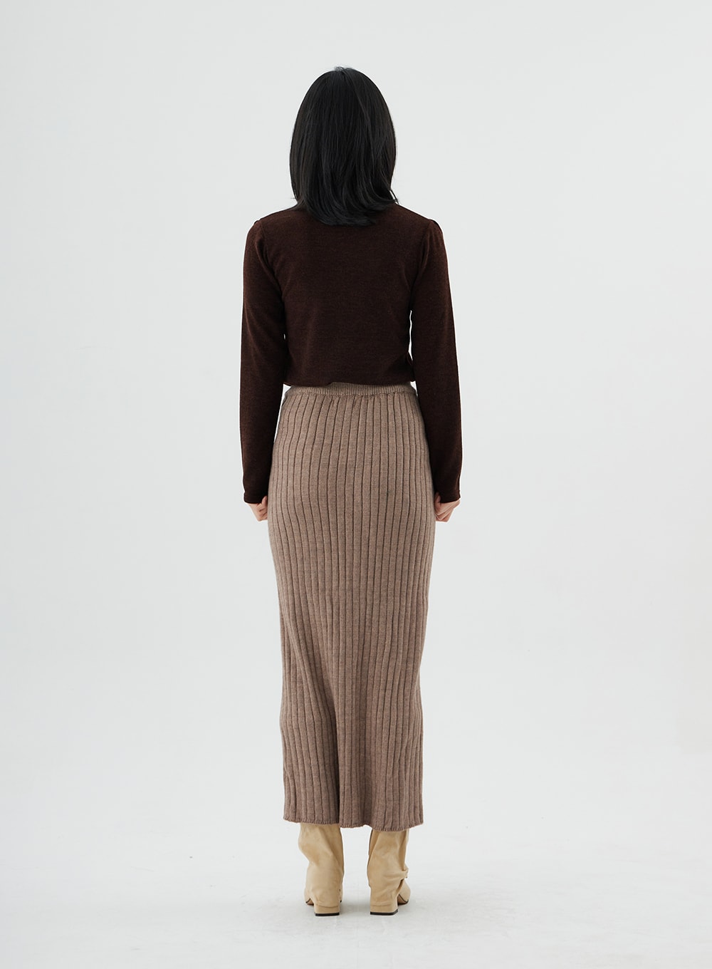 Cross Long Knit Skirt ON02