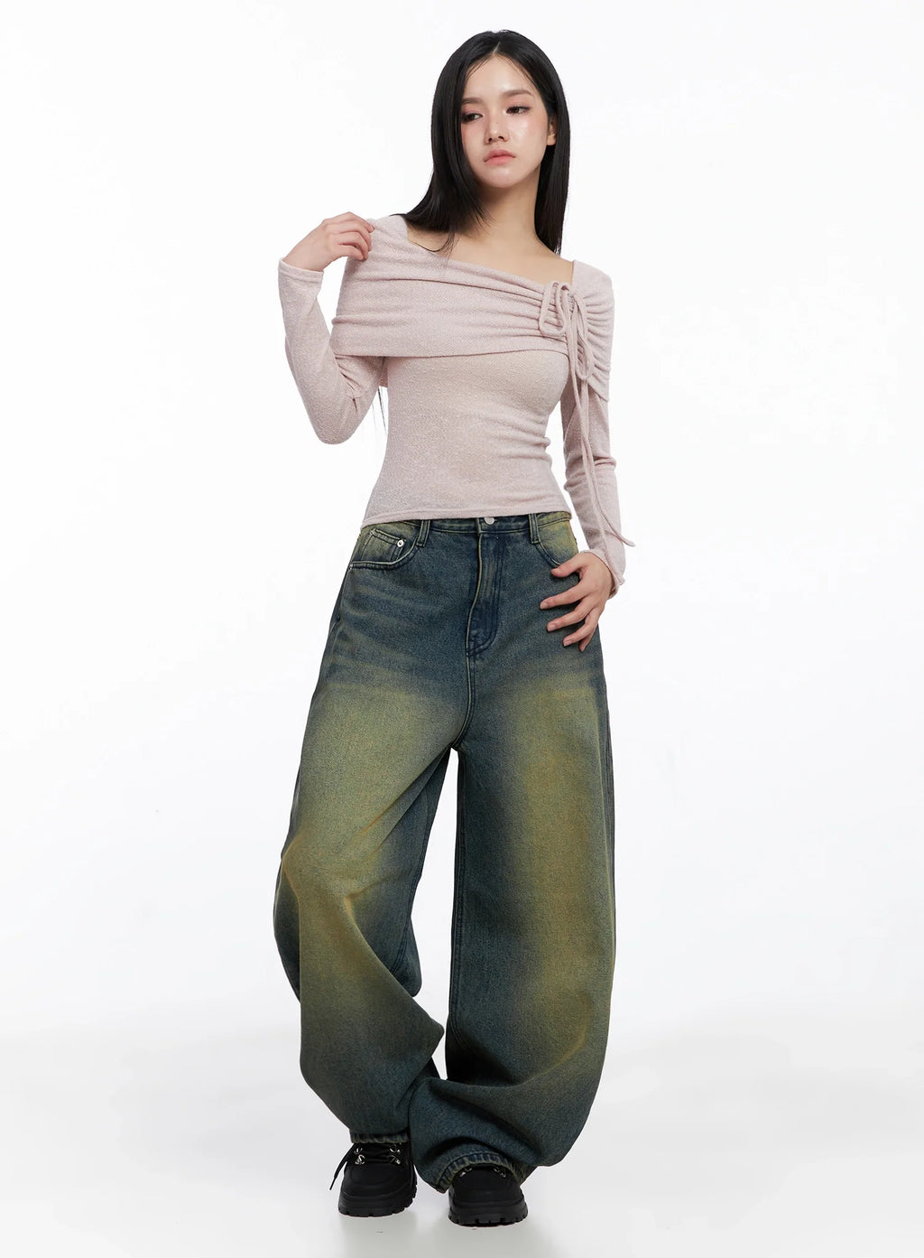 Elora Washed Baggy Jeans IS525
