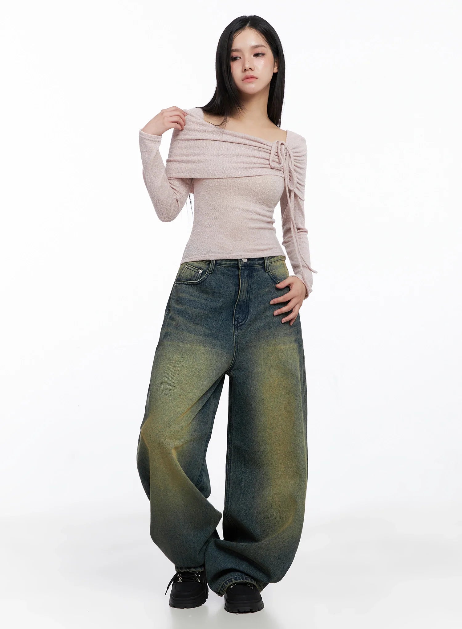 Elora Washed Baggy Jeans IS525