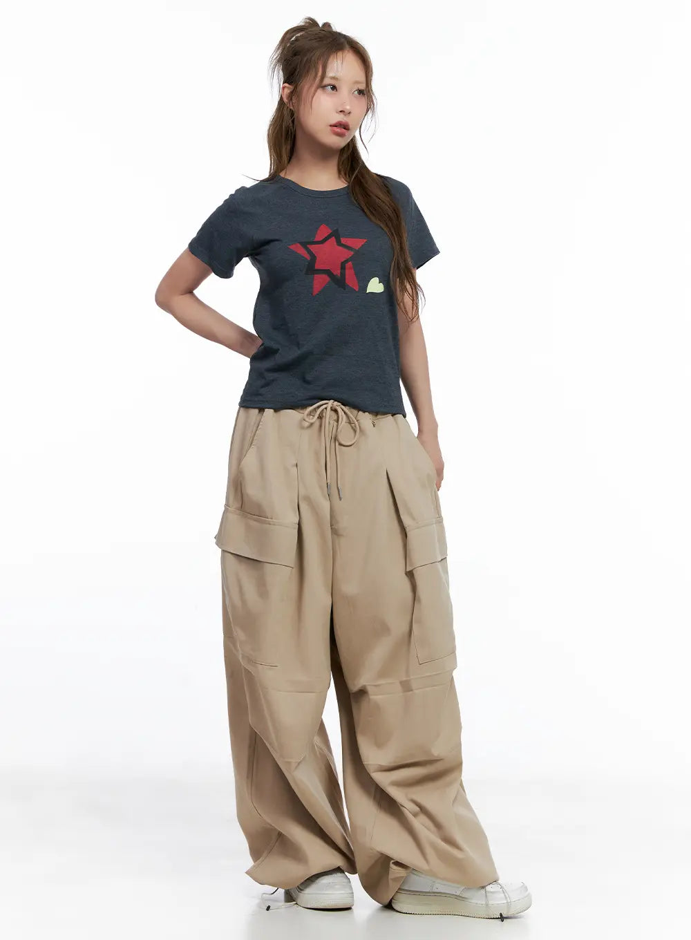 Wide-Leg Cargo Balloon Pants CL514