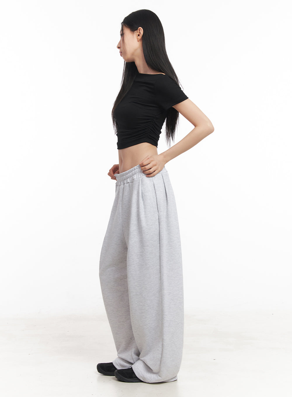 Pintuck Oversized Sweatpants IY516