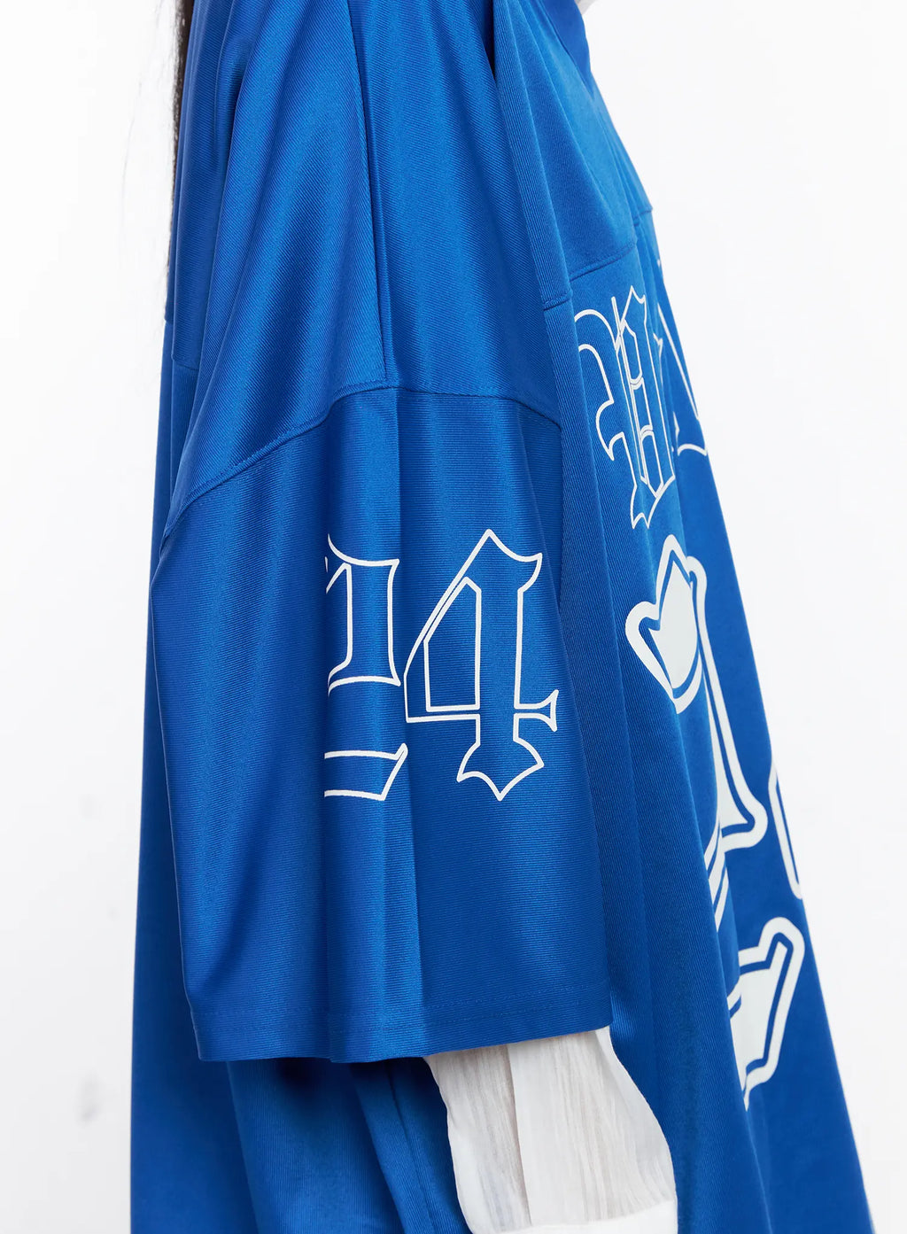 Oversized V-Neck Graphic Tee CL529