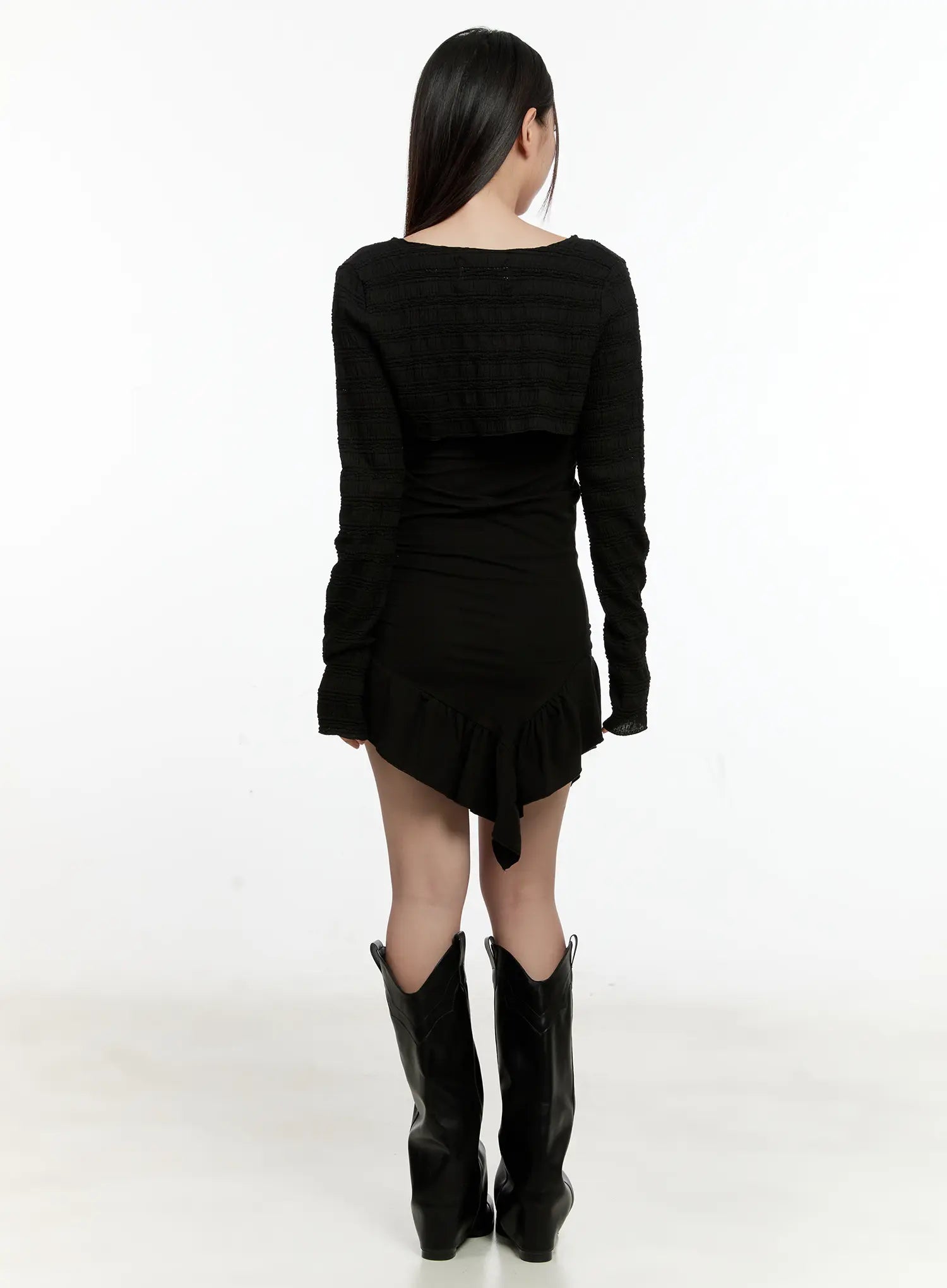 Cropped Chain Knit Cardigan CL531