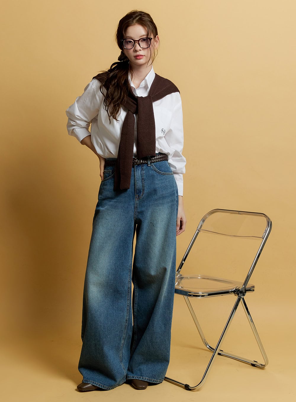 Oversized Button-Up Shirt CF503