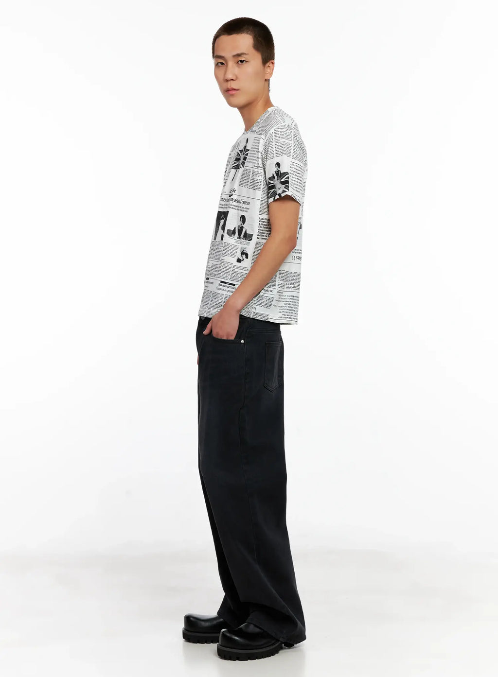 Men's Wide-Leg Denim Jeans IG511