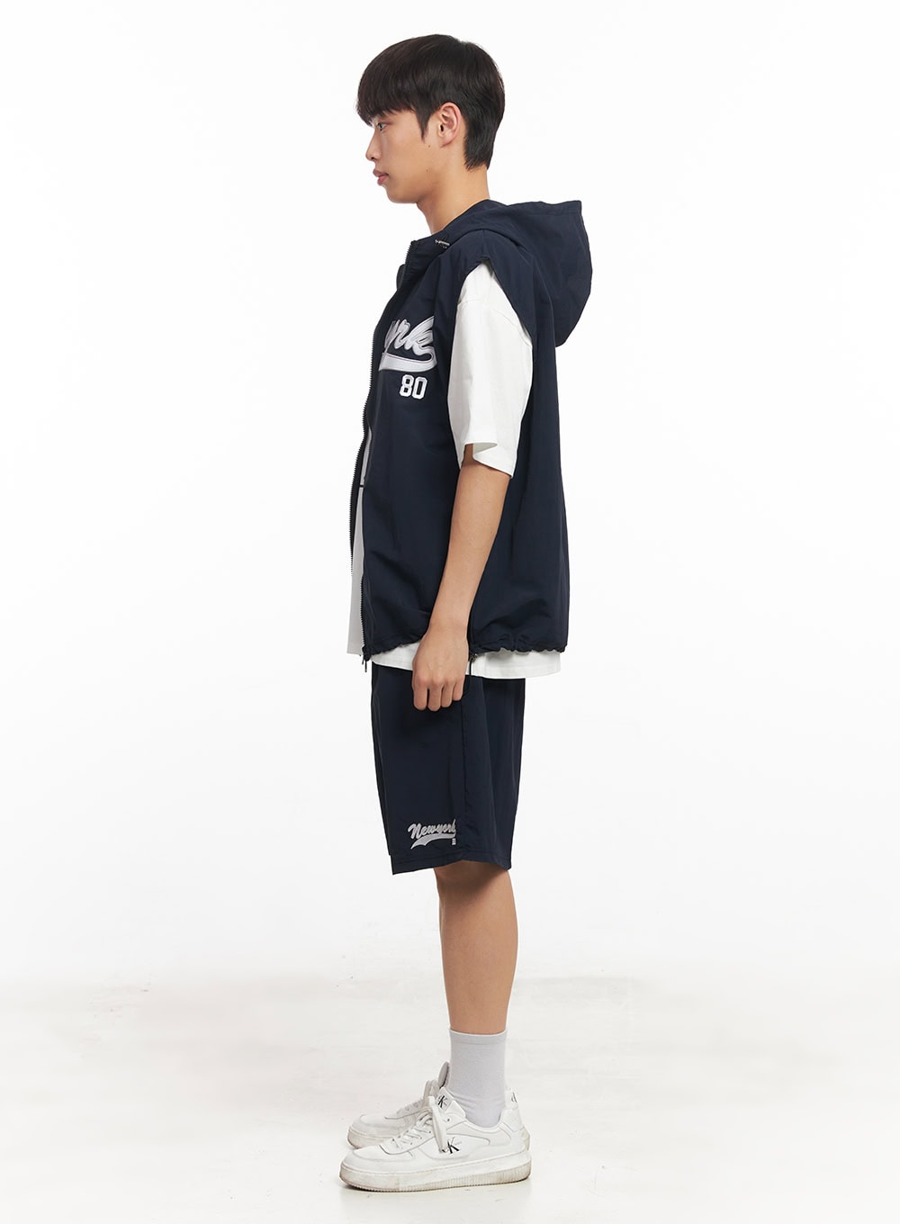 Men's New York Graphic Hooded Vest IA518