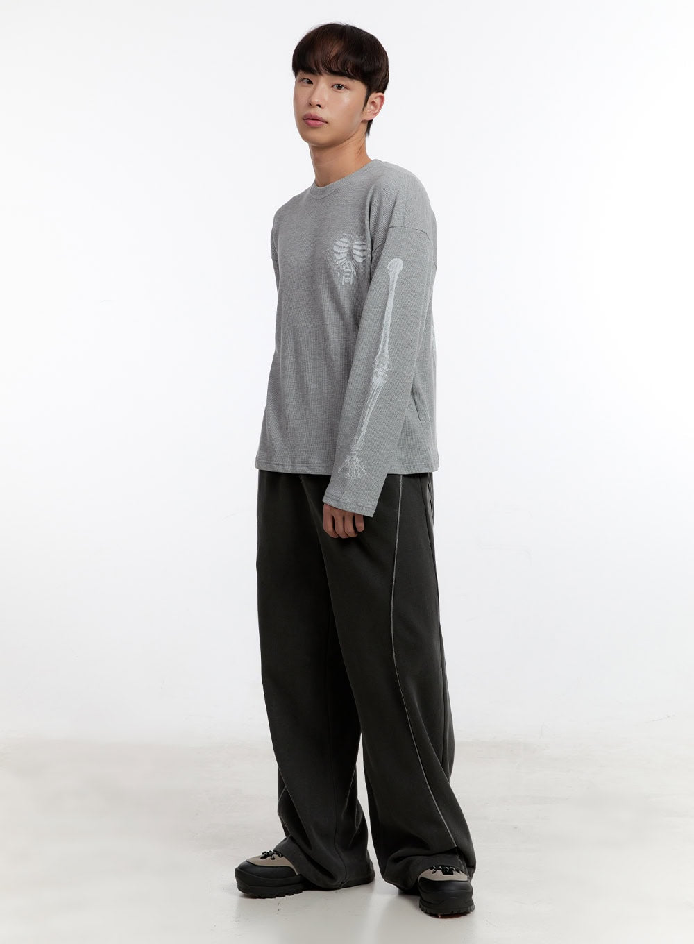 Men's Skeleton Graphic Long Sleeve Top IA504