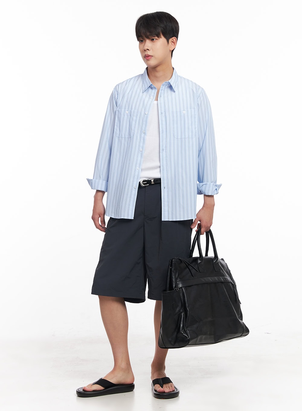 Men's Striped Collared Shirt IY522