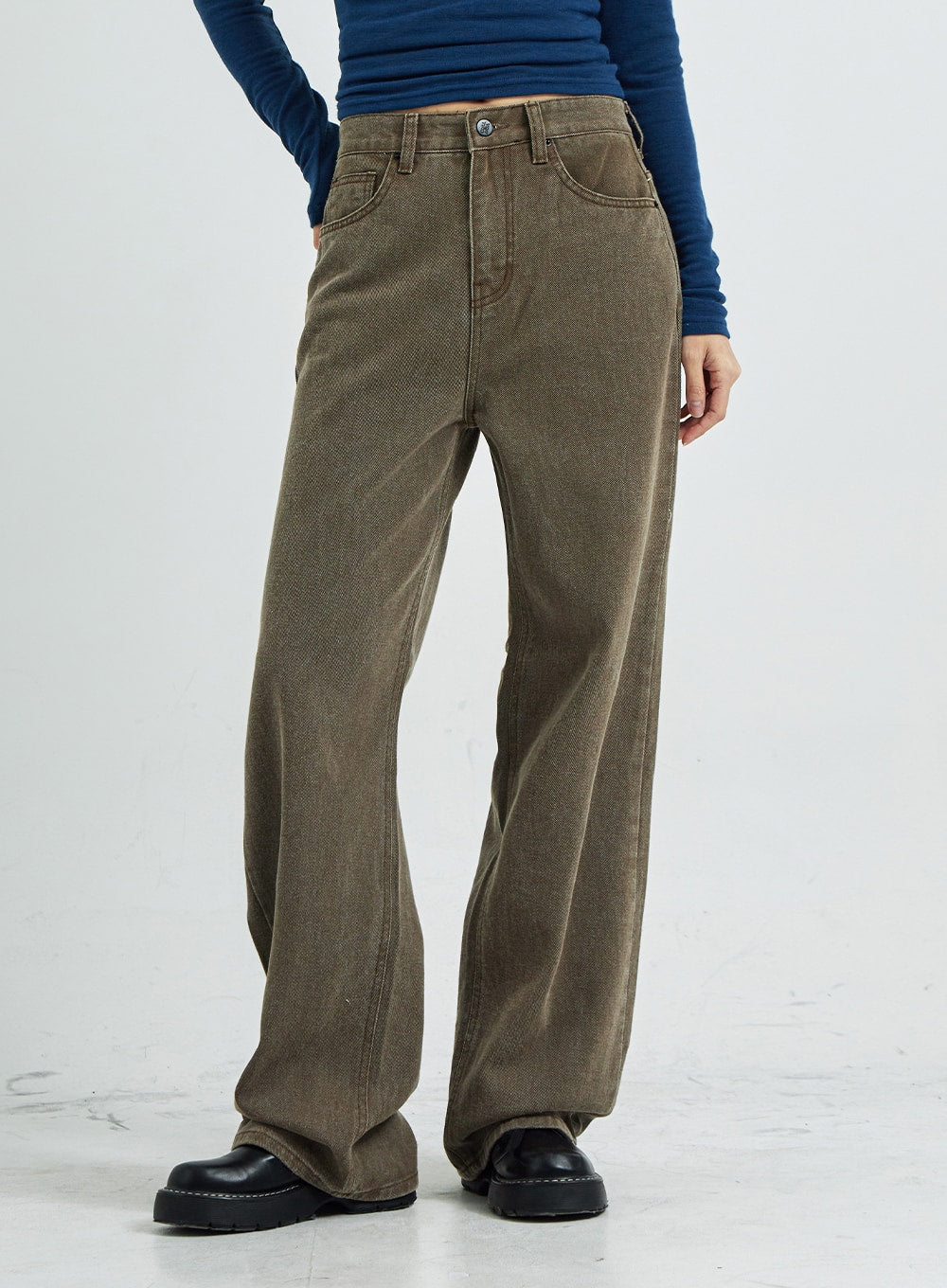 Caroline Long Sleeve Strip Top Set CS07