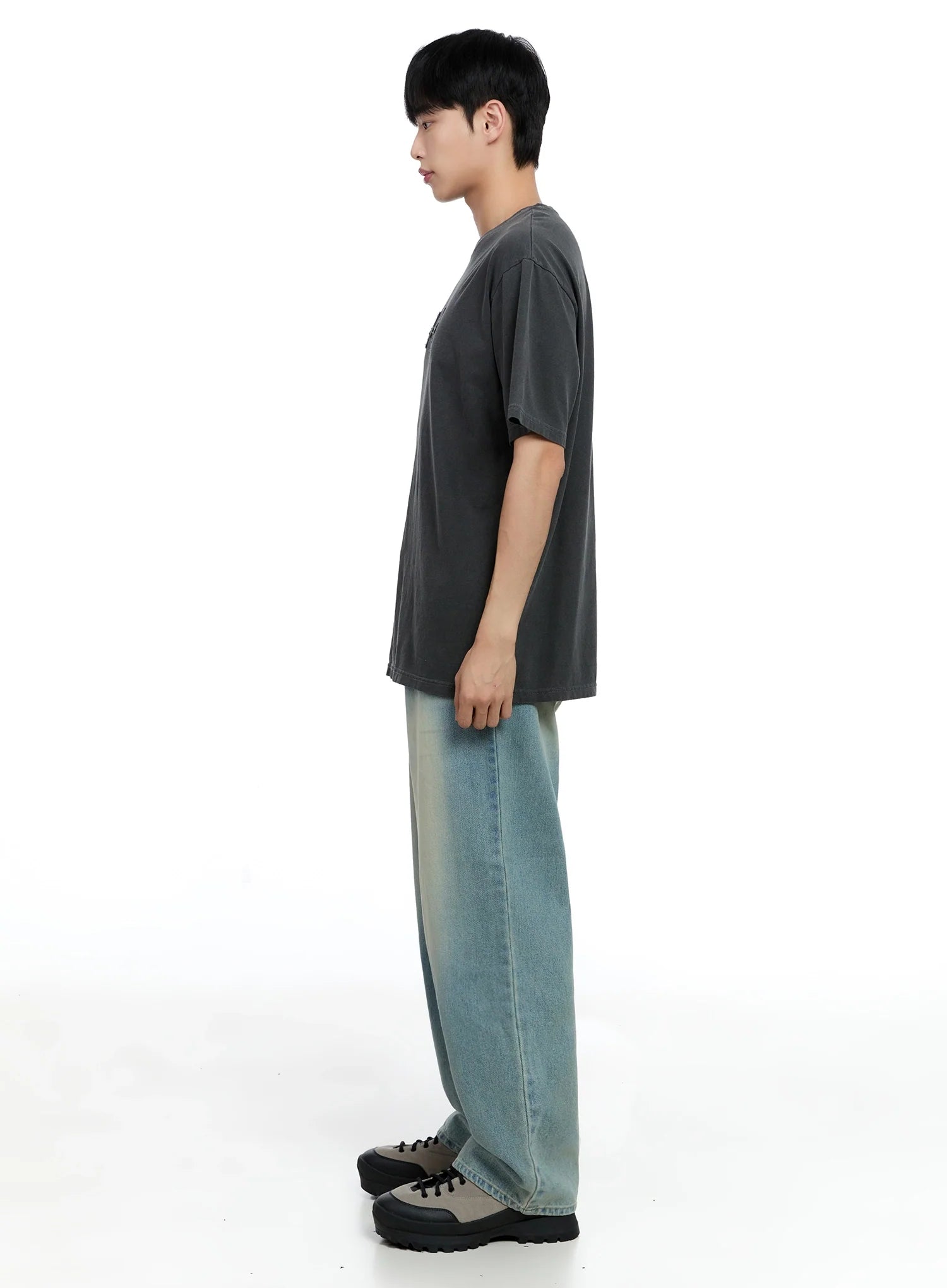 Men's Light-Wash Baggy  Jeans IG520