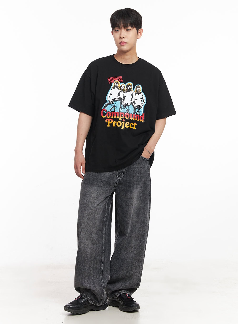 Men's Compound Graphic Oversize T-Shirt IA525