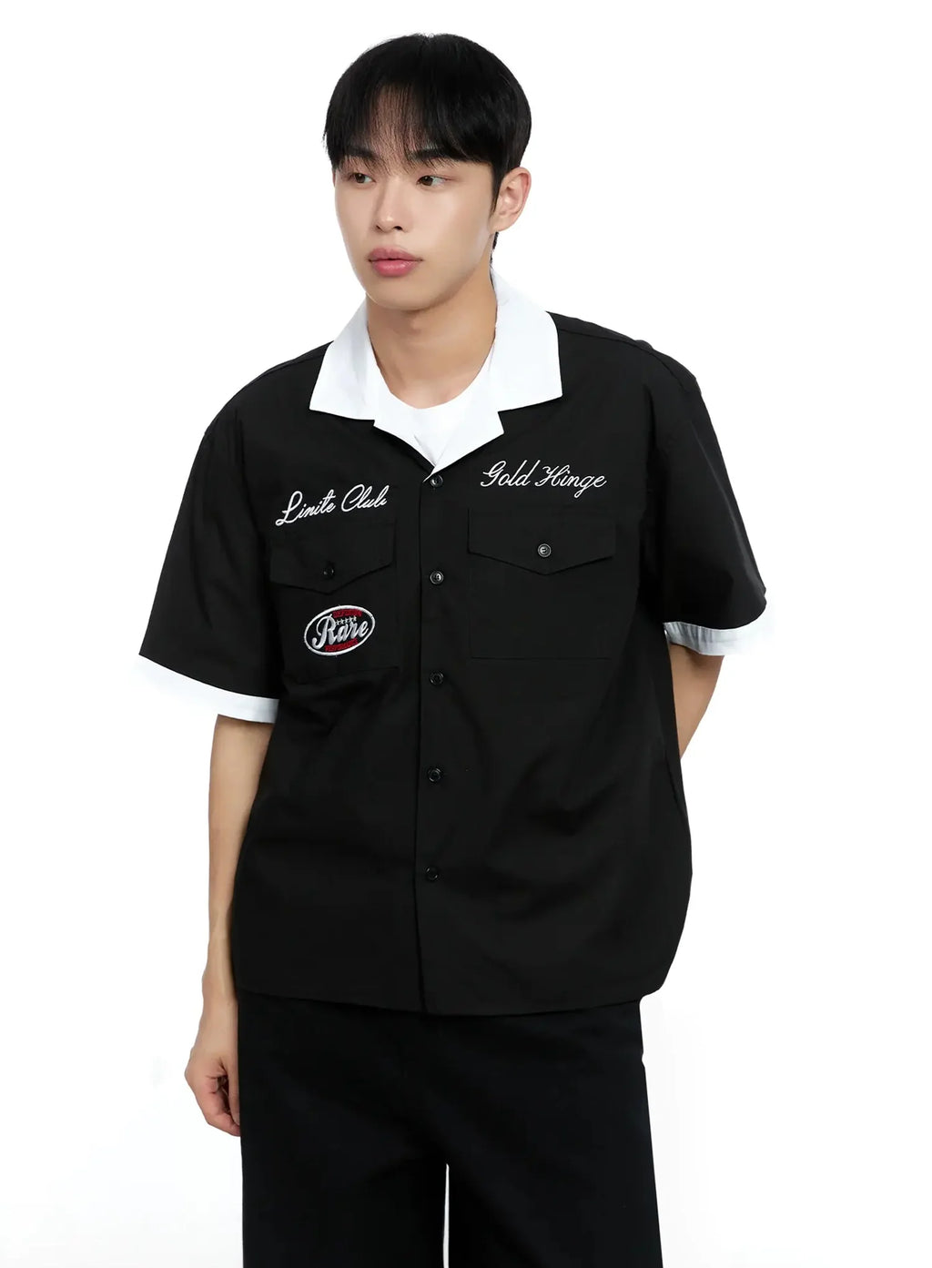 Men's Embroidered Graphic Shirt IG520