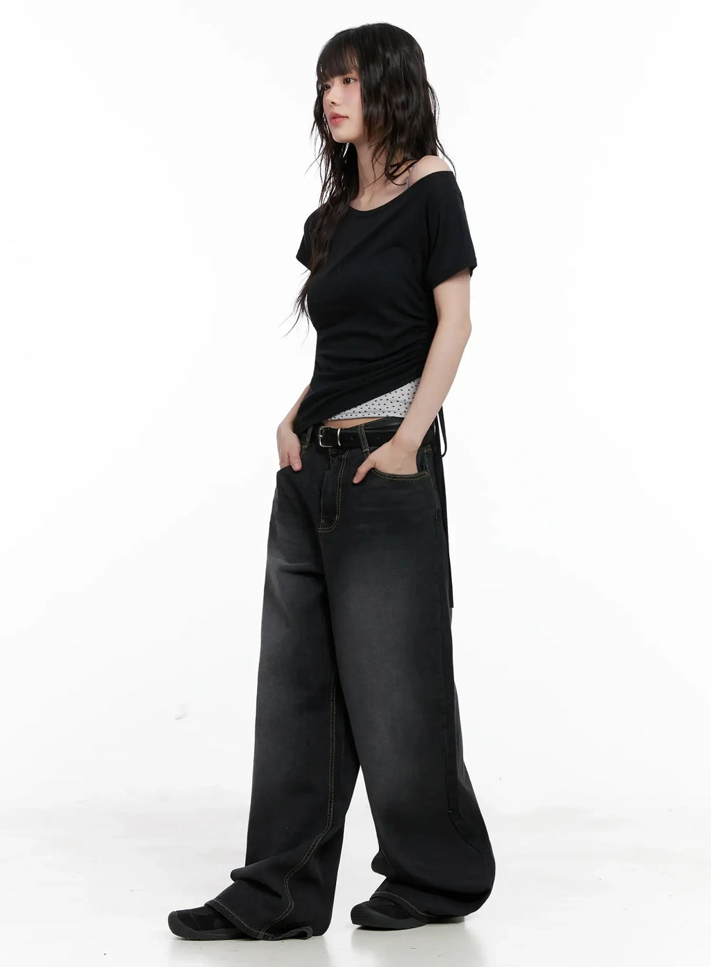 Off-Shoulder Ruched Top IL528