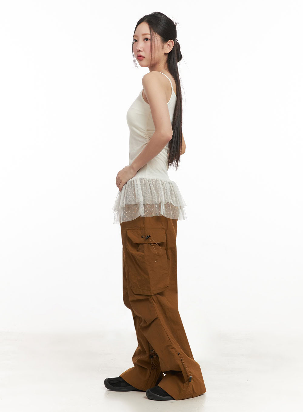 Polka-Dot Layering Skirt Cami Top IM525