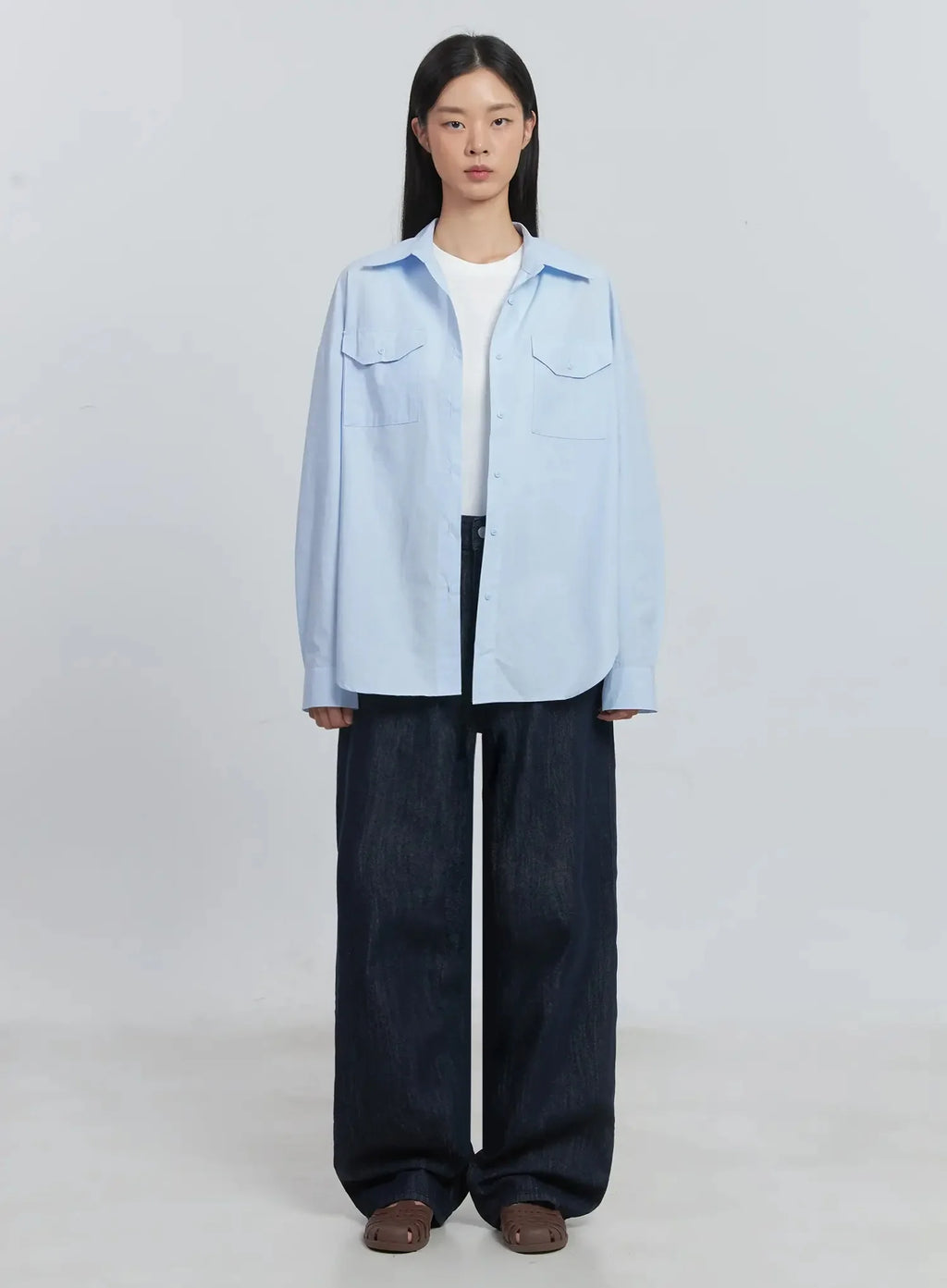 Collared Button-Up Shirt IU512