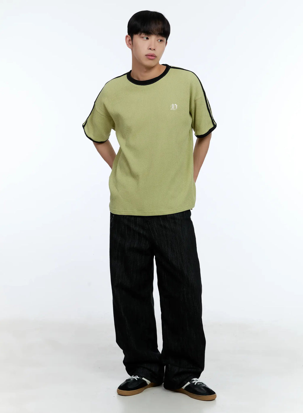 Men's No-Fade Wide-Leg Denim Jeans IL515