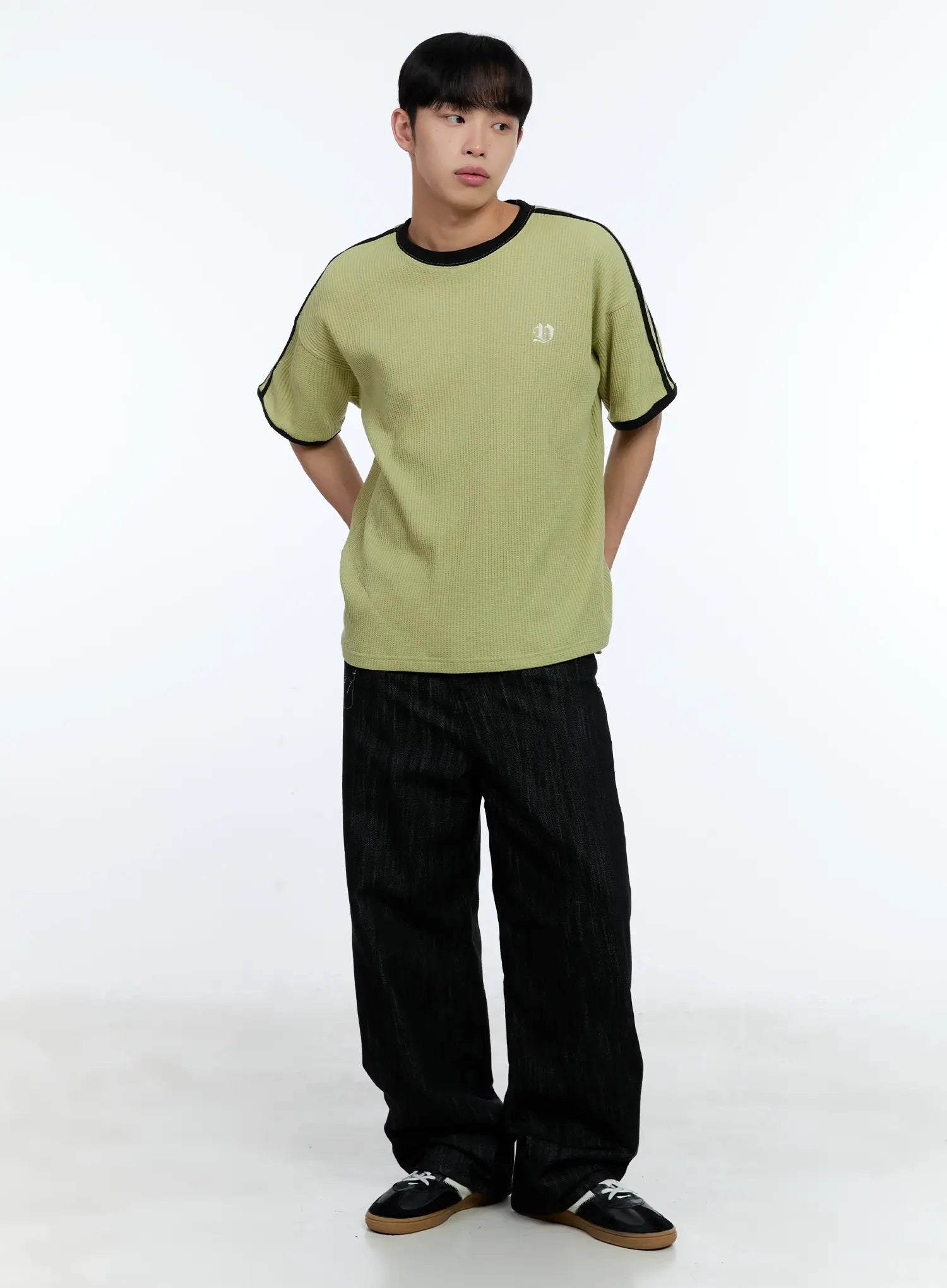 Men's No-Fade Wide-Leg Denim Jeans IL515