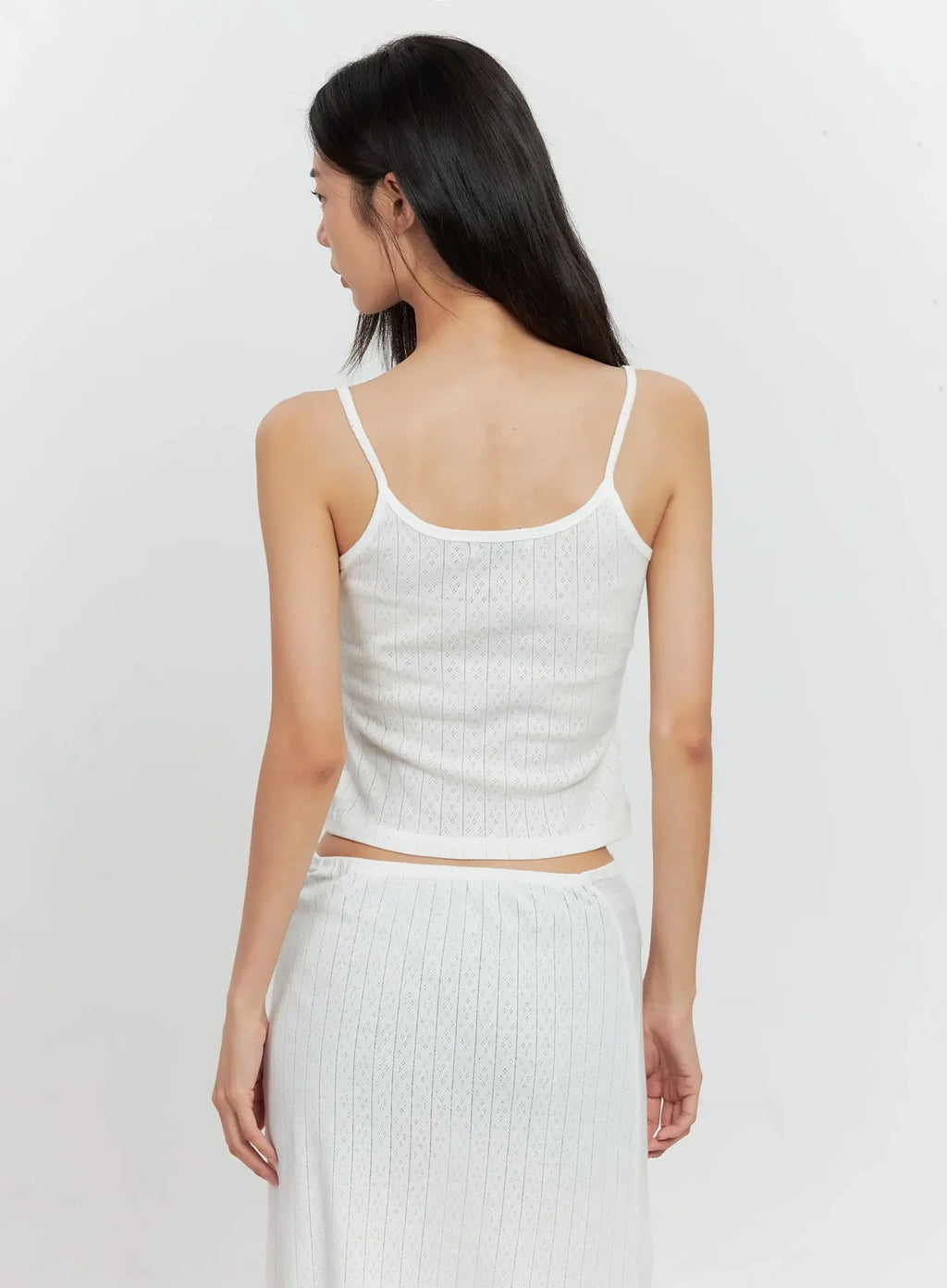Ribbed Eyelet Tank Top IL528