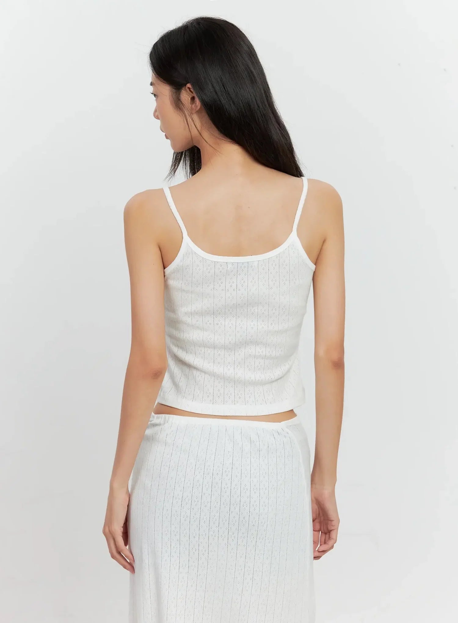 Ribbed Eyelet Tank Top IL528