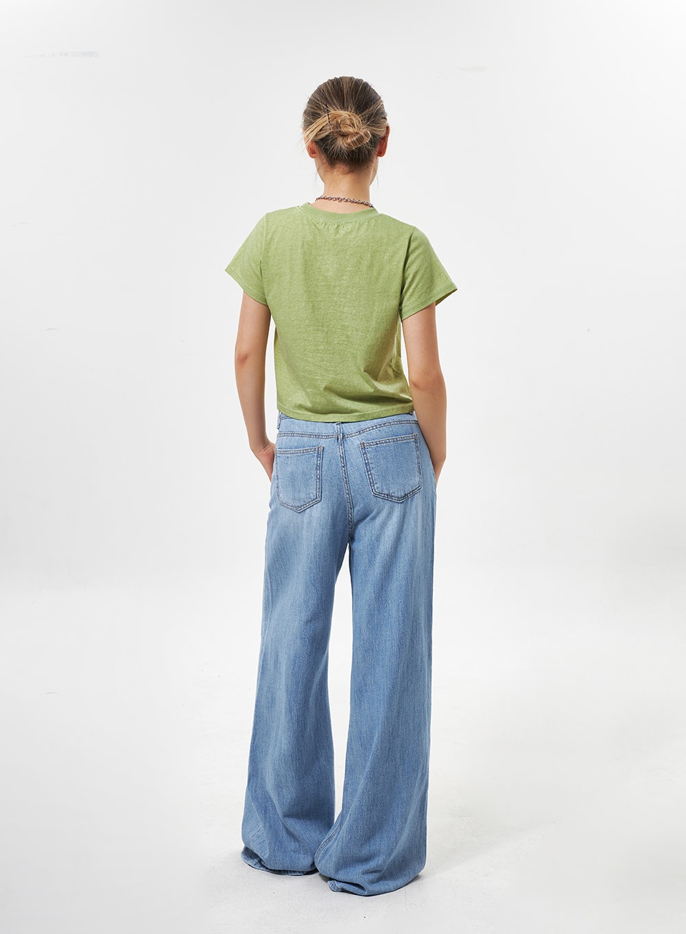 Cotton Graphic Cropped Tee CY331