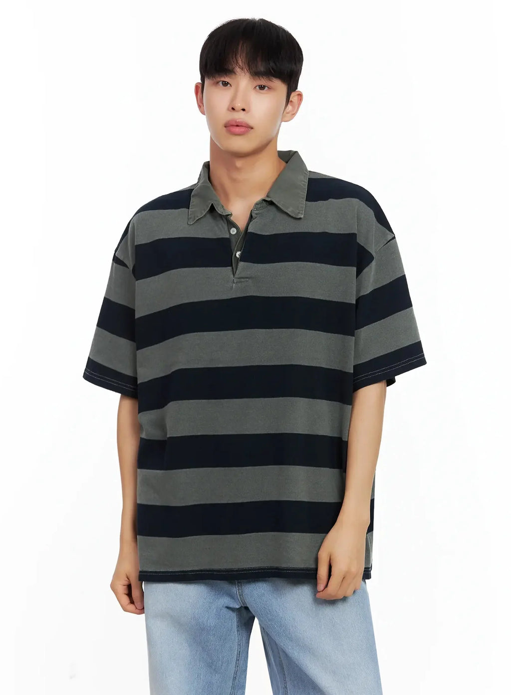 Men's Striped Polo Shirt IL516