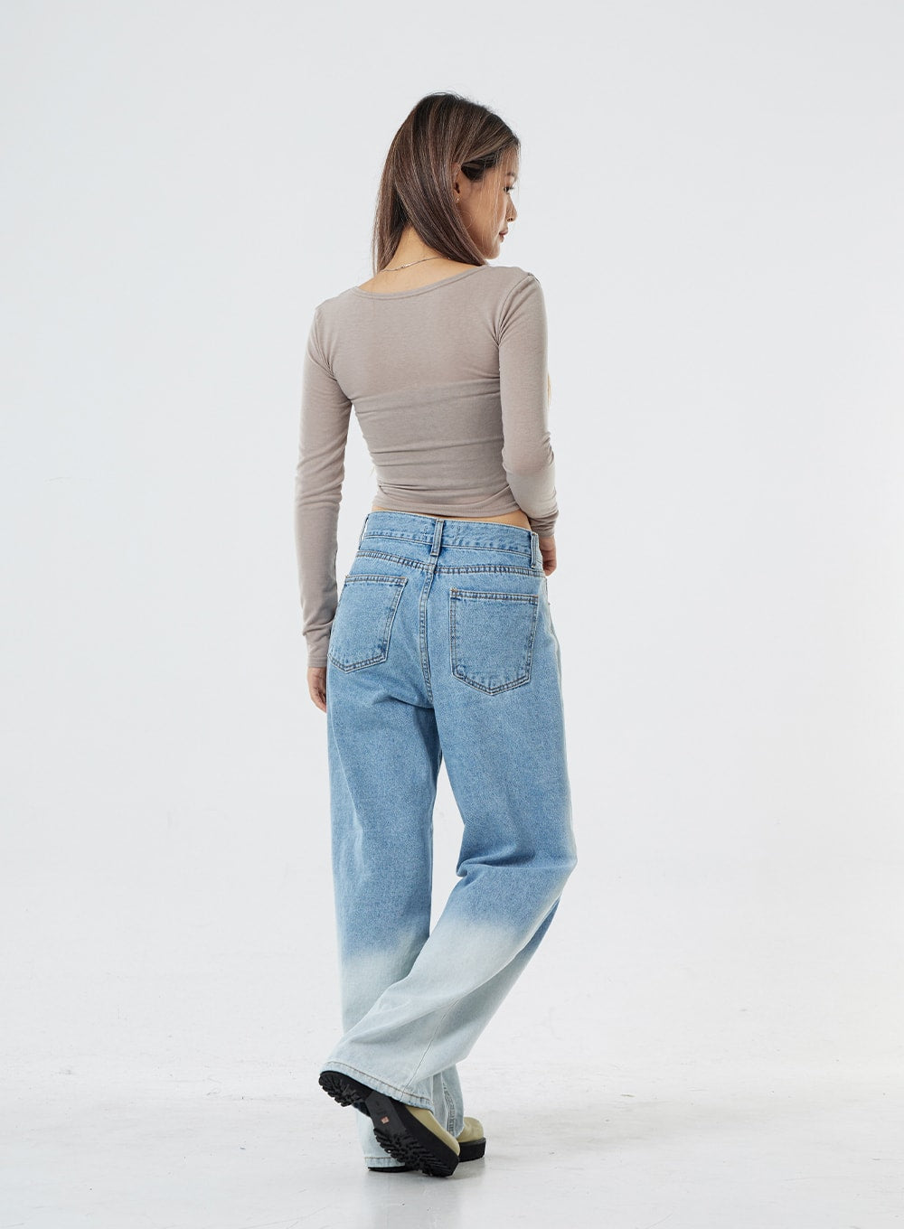 Two Tone Zip-Up Cropped Top CG31