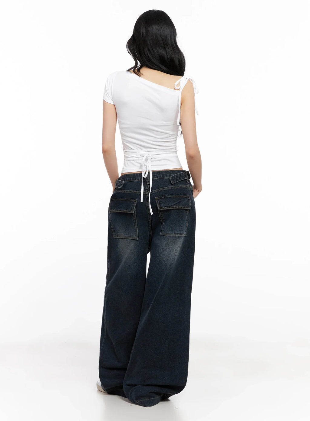 Asymmetric Strap Off-Shoulder Top IG508