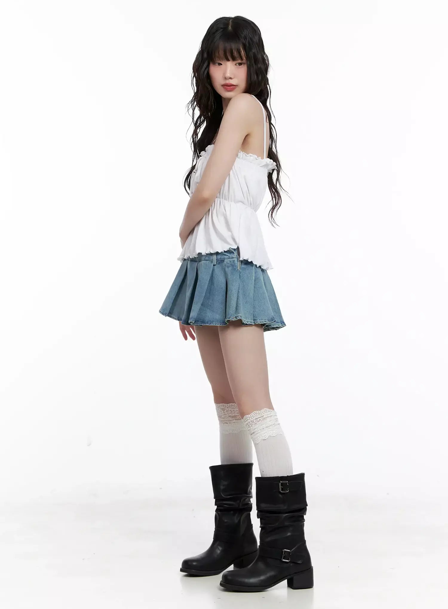 Ruffle Babydoll Top IL531