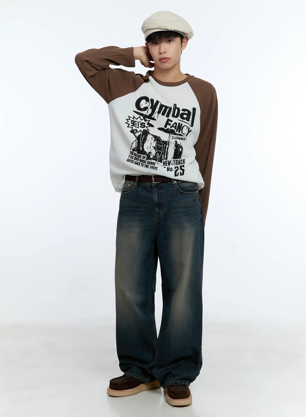 Men's Wide Fit Deep Wash Denim Jeans IG519