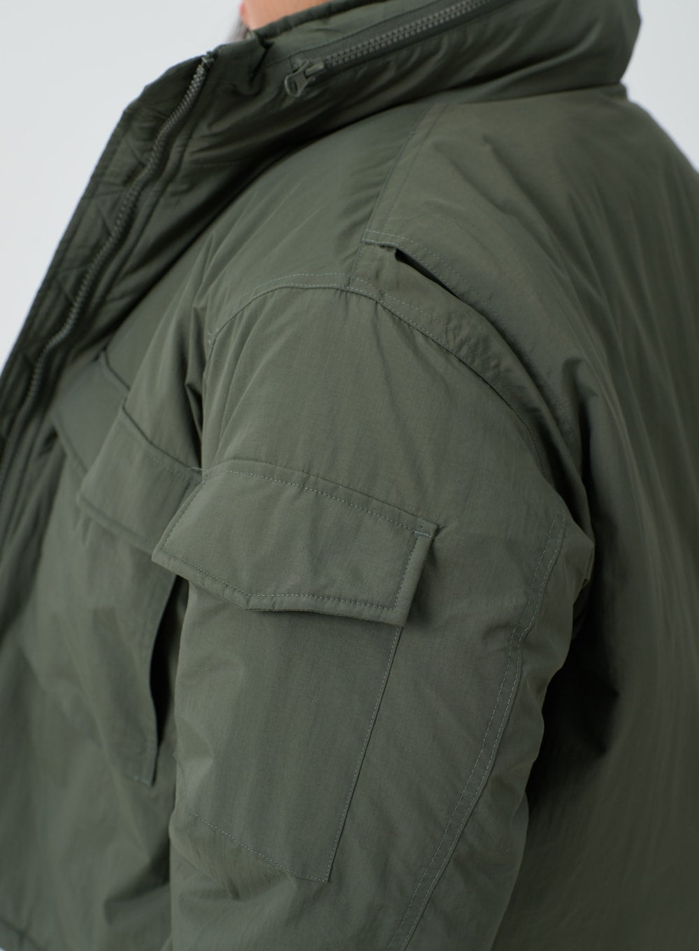 Plus Twin Front Pocket Hoodie Puffer Jacket ID27