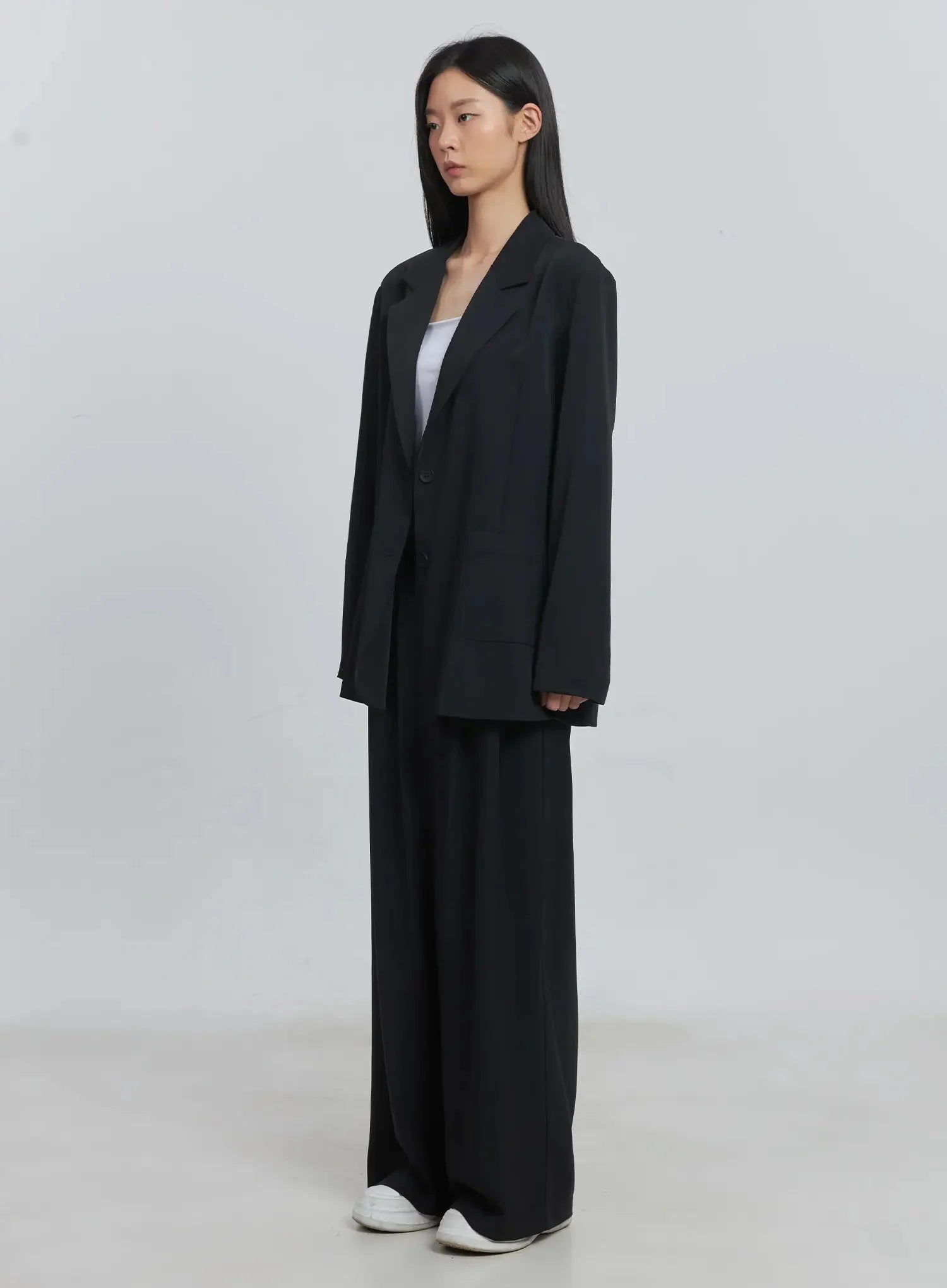 Classic Oversized Blazer (Black) IU512