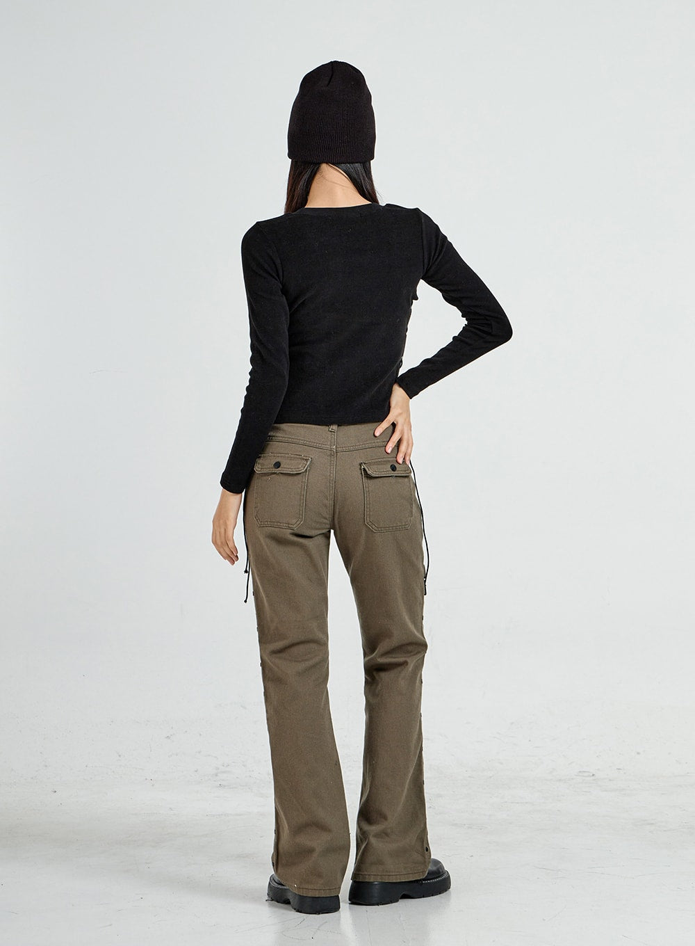 Lettering Print Side Cross Tie Top CO18