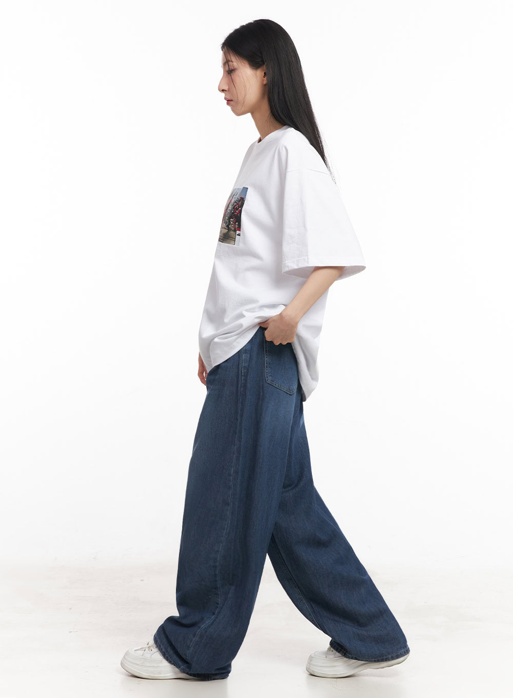 Casual Cotton Graphic Oversize T-Shirt IY529